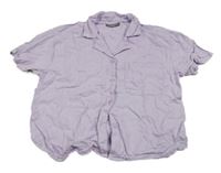 Lila lněná halenka Destination