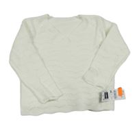 Nové - Bílý perforovaný zavinovací svetr Dunnes