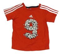 Červené tričko s míči Adidas