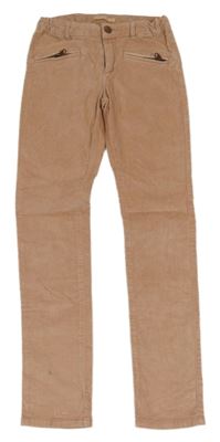 Světlerůžové skinny manšestráky Zara