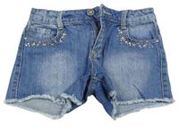 Světlemodré riflové kraťasy s korálky Denim Co.