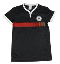 Červeno-černý fotbalový dres s erbem - Deutscher 