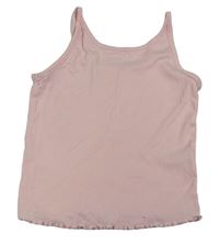 Světlerůžový žebrovaný crop top George 