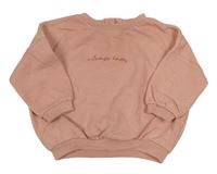 Světlerůžová oversize mikina s nápisem zn. Matalan