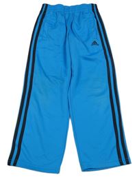 Azurové sportovní kalhoty s logem Adidas 