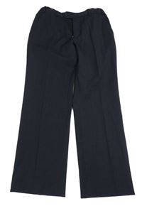 Černo-šedé pruhované slavnostní kalhoty Weise