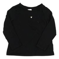 Černé triko se srdíčkem H&M