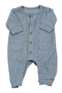 Modrošedý žebrovaný overal Matalan