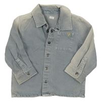 Nové - Světlemodrá šisovaná riflová košilová bunda F&F