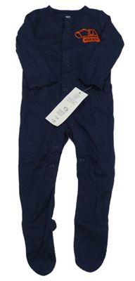 Nové - Tmavomodrý overal s bagrem F&F