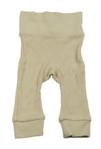 Béžové žebrované tepláky Ergee