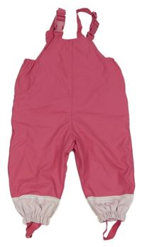 Růžové nepromokavé podšité laclové kalhoty Ergee
