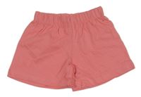 Lososové bavlněné kraťasy 
