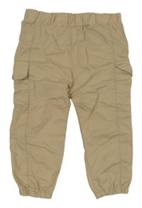 Béžové plátěné cargo kalhoty s kapsami LCW 