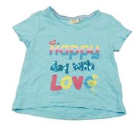 Světlemodré puntíkované tričko s nápisem Kids 