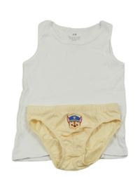 2set - Bílý nátělník + žluté slipy s Chasem