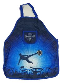 Tmavomodro-modrá fotbalová zástěra 