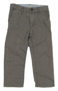 Šedé plátěné chino kalhoty H&M