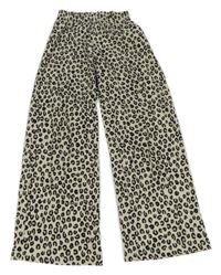 Béžovo-černé vzorované culottes kalhoty Zara