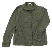 Khaki riflová košilová bunda H&M