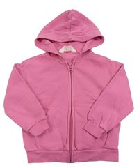 Růžová propínací mikina s kapucí zn. H&M