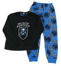 Černo-modré fleecové pyžamo s Černým panterem PRIMARK