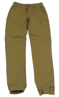 Hnědé jogger cuff teplákové rifle Denim Co.