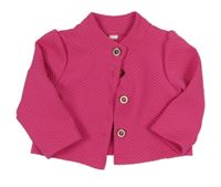 Tmavorůžová vzorovaná sáčková crop bunda 