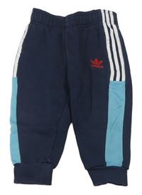 Tmavomodro-modré tepláky Adidas