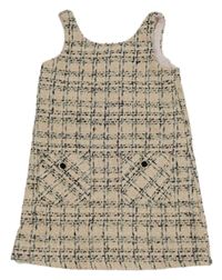 Světlepudrovo/růžovo-černé kostkované vzorované šaty zn. RIVER ISLAND