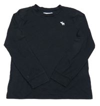 Tmavomodré triko s logem Abercrombie&Fitch