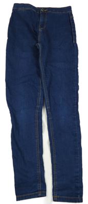 Tmavomodré skinny teplákové rifle C&A