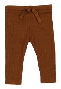 Hnědé žebrované legíny F&F