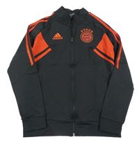 Černo-červená thermo fotbalová propínací mikina FC Bayern München Adidas