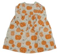 Světlebéžové melírované šaty s dýněmi F&F