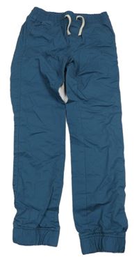 Petrolejové cuff plátěné kalhoty KIABI