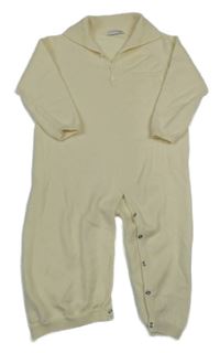 Smetanový vlněný overal s kapsou a límečkem wedoble