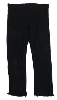 Černé legíny s krajkou 