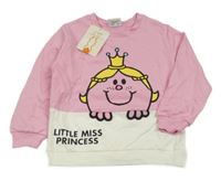 Nové - růžovo-bílá mikina s LITTLE MISS St. Bernard