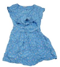 Modré šaty s kytičkami Matalan