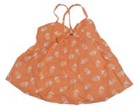 Lososová plátěná letní tunika s ananasy ORCHESTRA