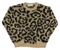 Béžovo-černý vzorovaný pletený svetr H&M