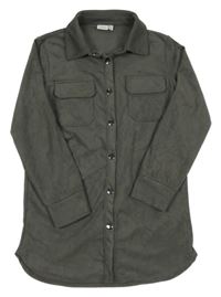 Tmavošedé semišové propínací košilové šaty name it.