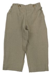 Kávové kostkované vzorované slavnostní kalhoty 