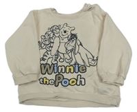 Smetanová oversize mikina s Pú s kamarády H&M