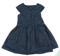 Černo-modré pruhované šaty OKaïdi