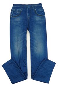 Modré legíny riflového vzhledu 