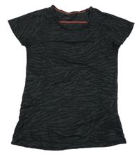 Černo-tmavošedé vzorované sportovní tričko H&M
