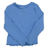 Modré žebrované crop triko PRIMARK