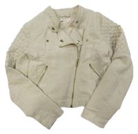 Světlebéžový semišový podzimní crop křivák H&M